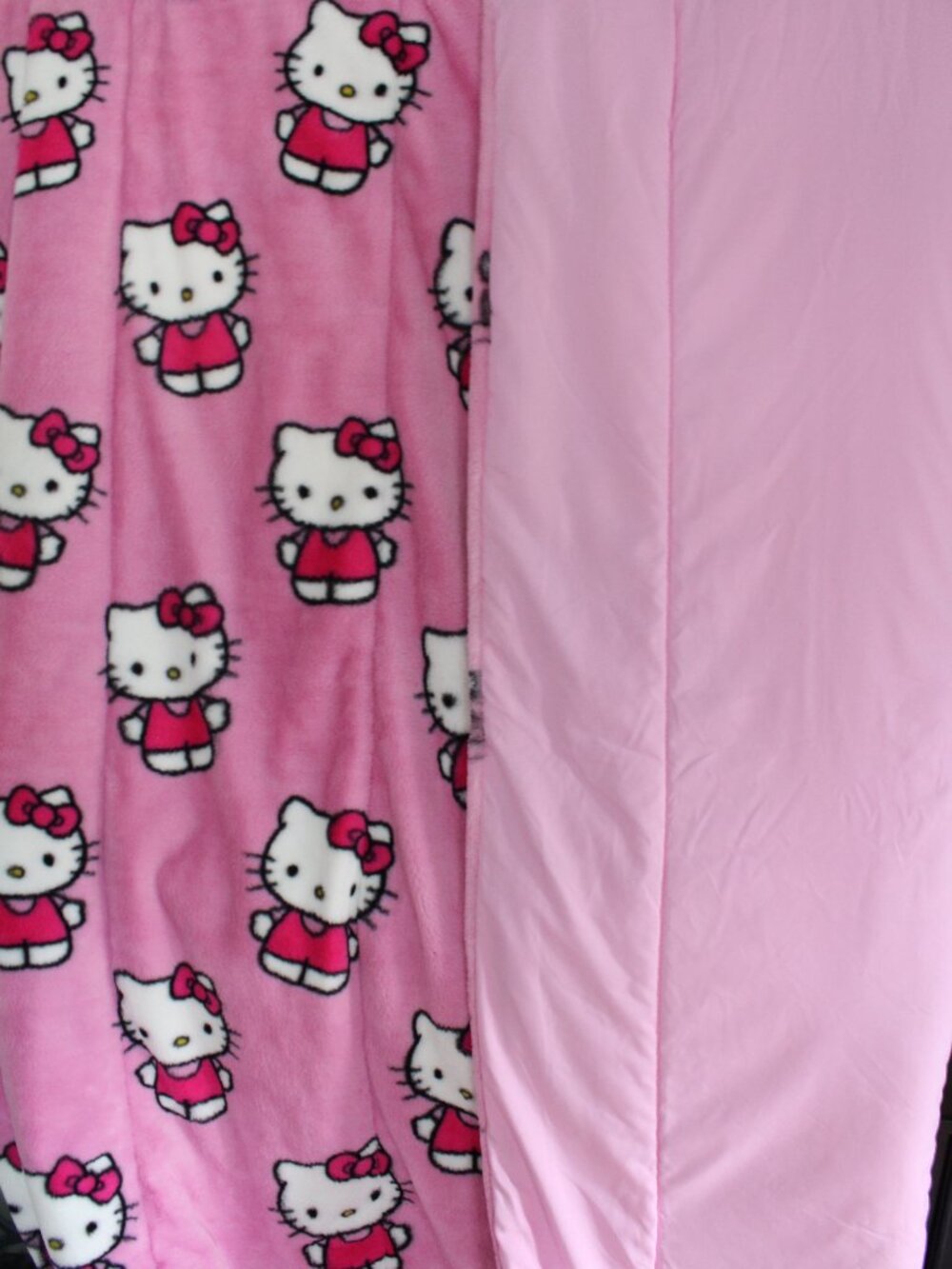 Hello Kitty Twin Plush Comforter Microfibre Backing
